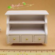 1:12 Dollhouse Miniature TV DVD Player Stand Home furniture Wood Cabin